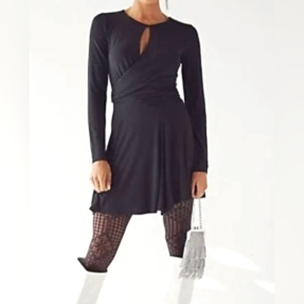 FP Beach Vance long sleeve wrap style skater dress NWT M